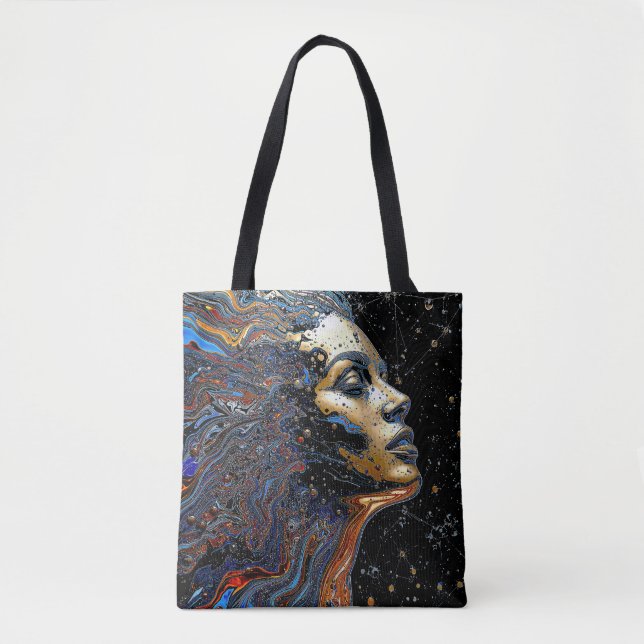 Bolso De Tela "Celestial Cognition" – A Surreal Portrait (Anverso)