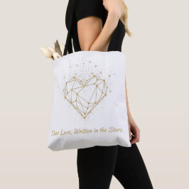 Bolso De Tela Celestial Geometric Heart Tote Bag - "Our Love
