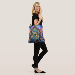 Bolso De Tela Celestial Hamsa 