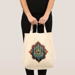 Bolso De Tela Celestial Hamsa 
