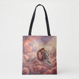Bolso De Tela Celestial White Tiger Fantasy Tote Bag