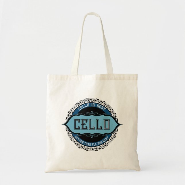Bolso De Tela Cello Best Music Note Circle (Frente)