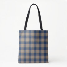 Cello Blue and Donkey Brown Plaid