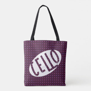 Bolso De Tela Cello Oval Rough Text