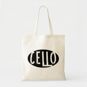 Bolso De Tela Cello Oval Rough Text
