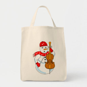 Bolso De Tela Cello Snowman