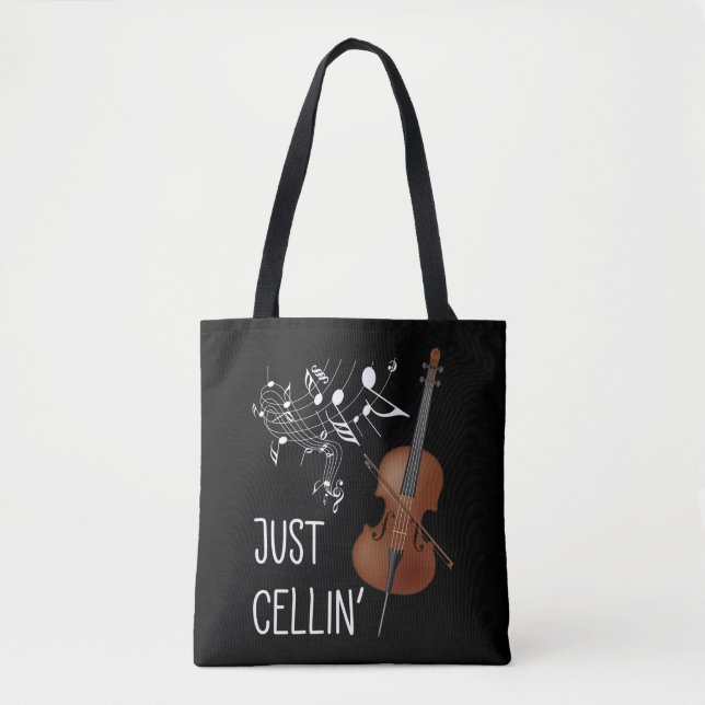 Bolso De Tela Cello String Instrumento Cellist Humor violoncello (Anverso)