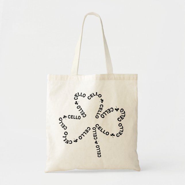 Bolso De Tela Cello Text Shamrock (Frente)