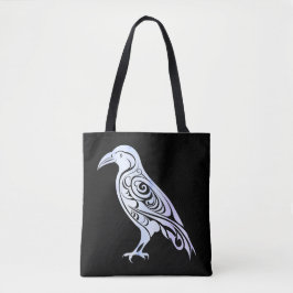 Bolso De Tela Celtic Nórdico Winter Raven Crow
