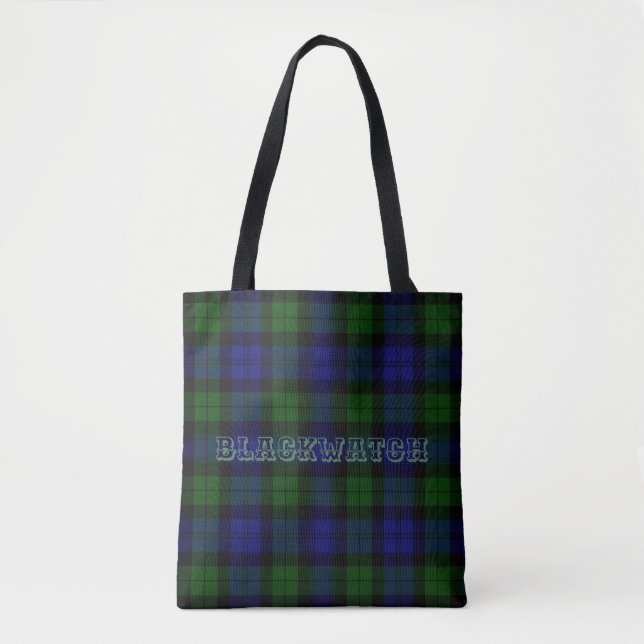Bolso De Tela Célula escocesa del tartán de Blackwatch (Anverso)