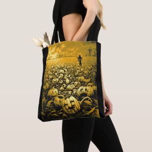 Bolso De Tela Cementerio Jack O'Lantern