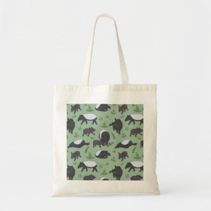 Bolso De Tela Cena de la familia Tapir en verde