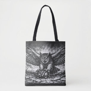 Bolso De Tela Centinela de búho alado por BurnsInHell