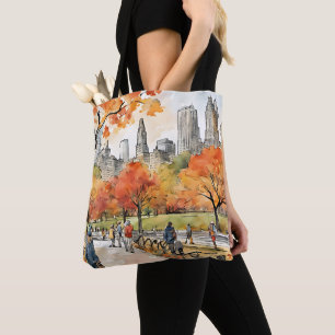 Bolso De Tela Central Park, acuarelas, generadas por IA,