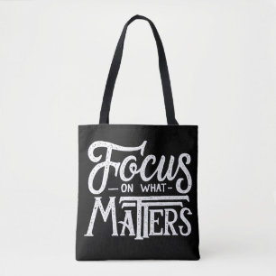 Bolso De Tela Centrarse En Lo Que Importa