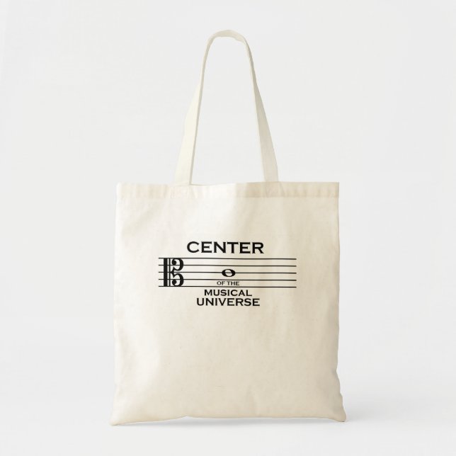 Bolso De Tela Centro del Diseño del Universo Musical Alto Clef (Frente)