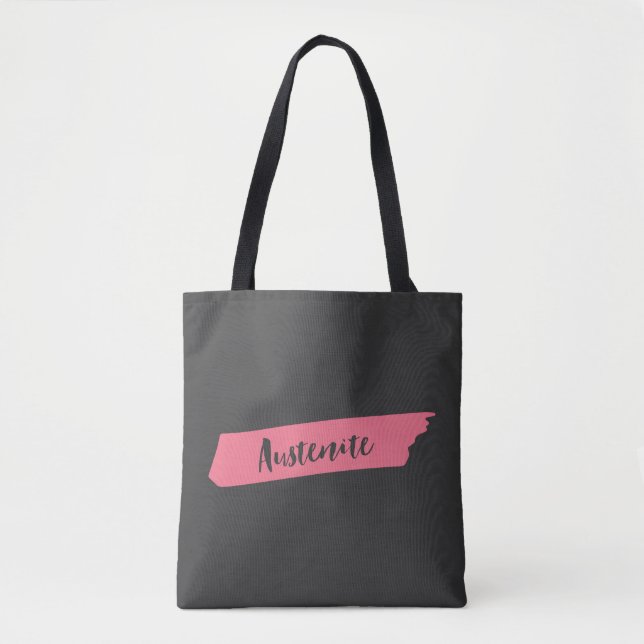 Bolso De Tela Cepillo rosado Austenite Bookish (Anverso)