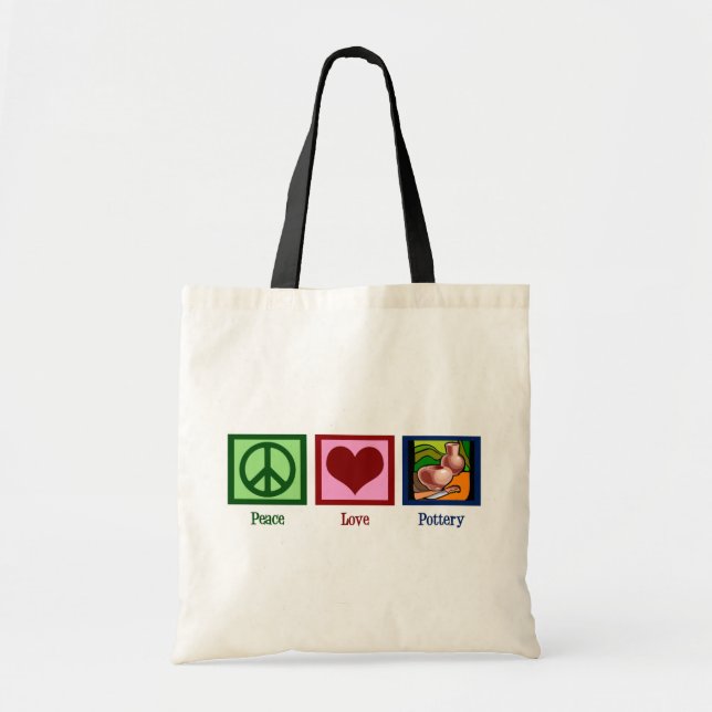 Bolso De Tela Cerámica de amor por la paz (Frente)