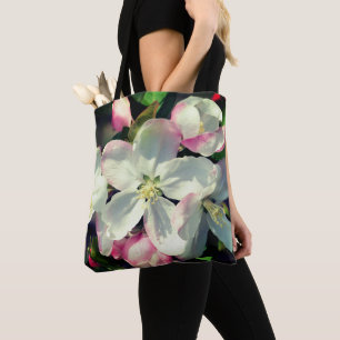 Bolso De Tela Cercanías de flores de primavera de Apple en bonit