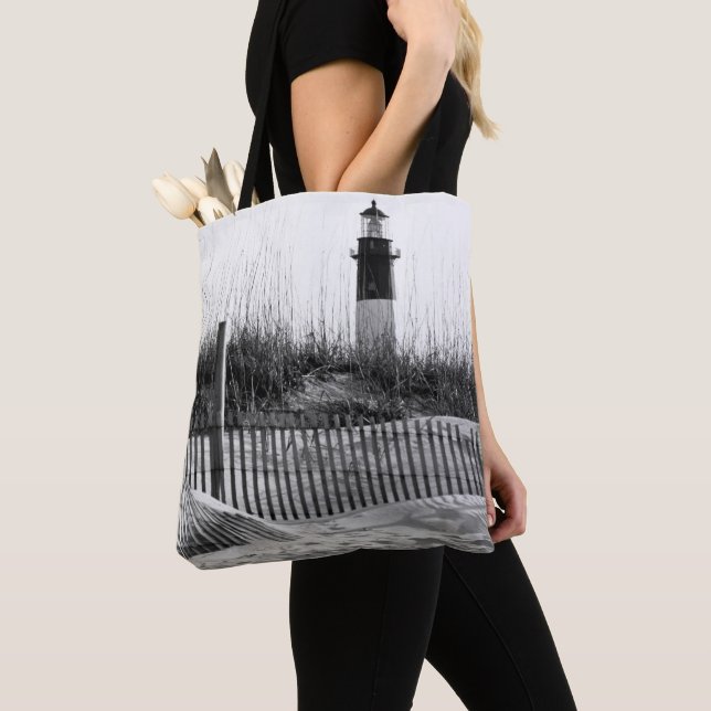 Bolso De Tela Cercas de Playa y Faro (Detalle)