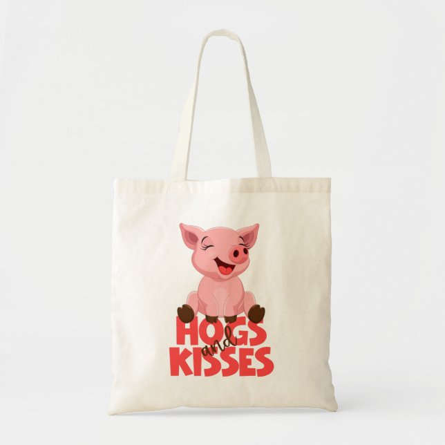 Bolso De Tela Cerdito Pun Adorable (Frente)