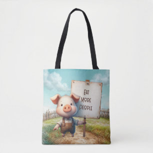 Bolso De Tela Cerdo - Come Más Gente