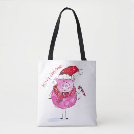 Bolso De Tela Cerdo de Navidades caprichosos