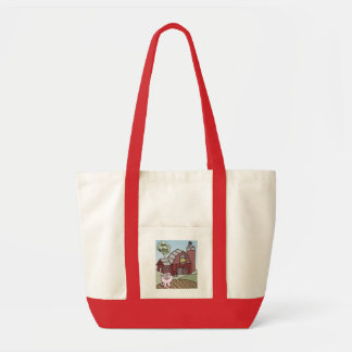 Bolso De Tela Cerdo en la granja