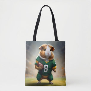 Bolso De Tela Cerdo guineano de fútbol,