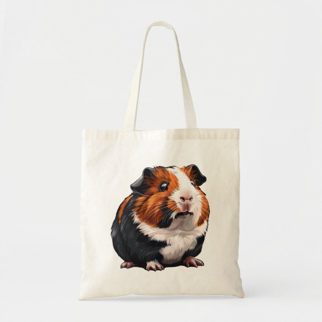 Bolso De Tela Cerdo guineano tricolor (Frente)