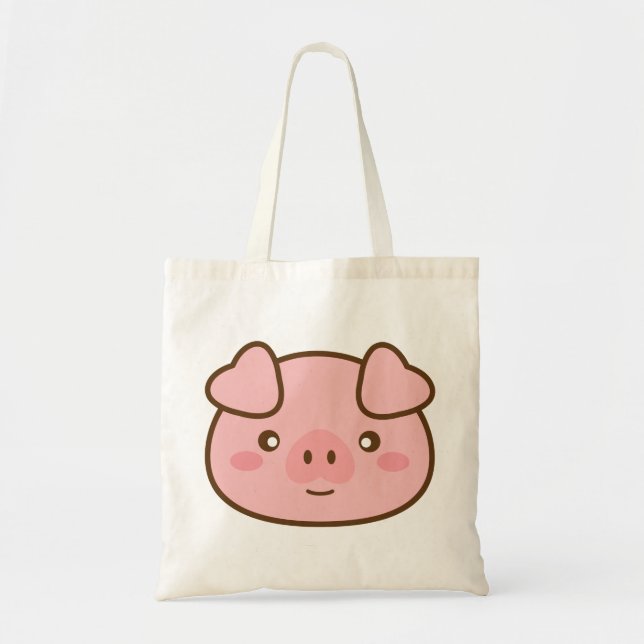 Bolso De Tela Cerdo kawaii (Frente)
