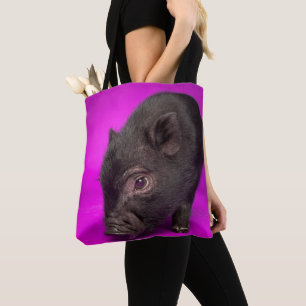 Bolso De Tela Cerdo negro del bebé