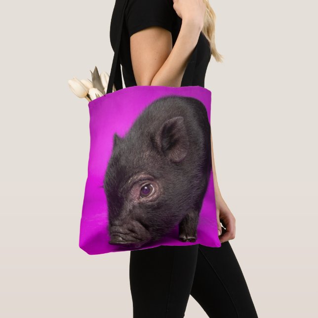 Bolso De Tela Cerdo negro del bebé (Detalle)