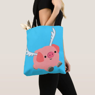 Bolso De Tela Cerdo Personalizado alado lindo