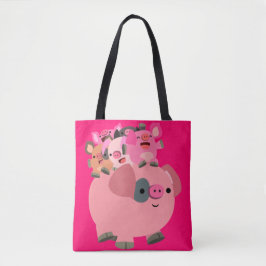 Bolso De Tela Cerdo Personalizado con lechones