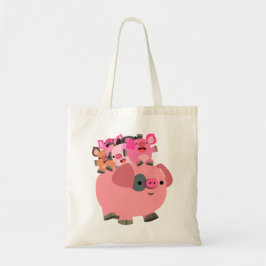 Bolso De Tela Cerdo Personalizado con lechones