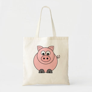 Bolso De Tela Cerdo rosado gordo