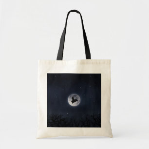 Bolso De Tela Cerdo Volador Nocturno A Través De La Luna Complet