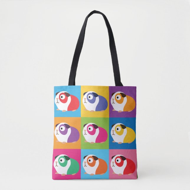 Bolso De Tela Cerdos de arte pop de Guinea (Anverso)