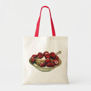 Bolso De Tela Cereal de desayuno saludable vintage con fresas