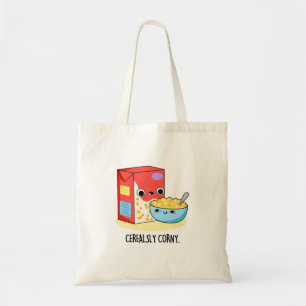 Bolso De Tela Cereally Corny Funny Leche Cereal Pun