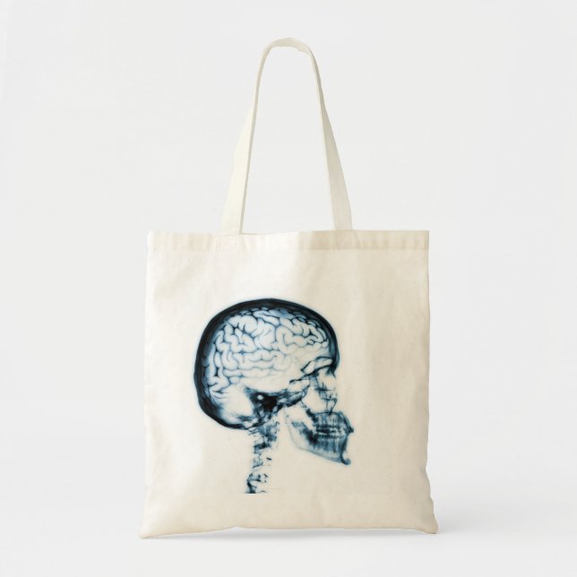 BOLSO DE TELA CEREBRO DE RAYO X - AZUL (Frente)