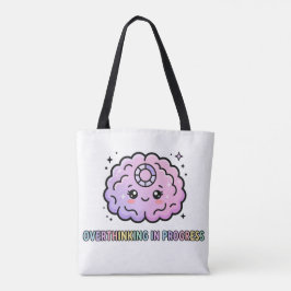 Bolso De Tela Cerebro Kawaii Divertido Pensando en Exceso en Pro