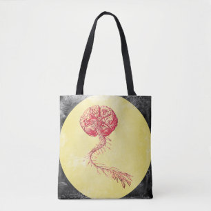Bolso De Tela Cerebro y espina dorsal humanos del arte pop del