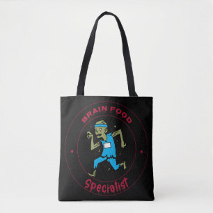 Bolso De Tela Cerebro zombi especialista en alimentos cerebrales