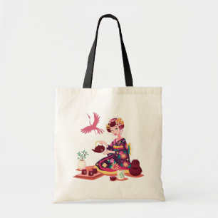 Bolso De Tela Ceremonia japonesa de té, Grúa