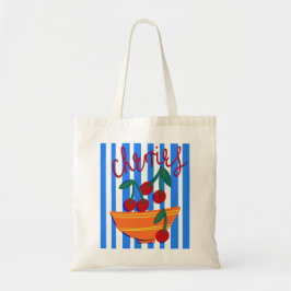 BOLSO DE TELA CEREZA ENCIMA