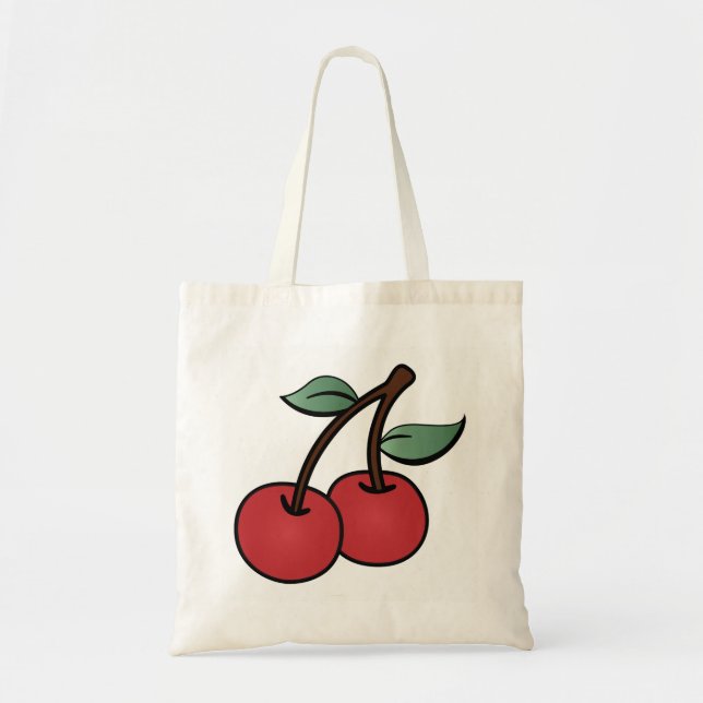 Bolso De Tela Cerezas (Frente)