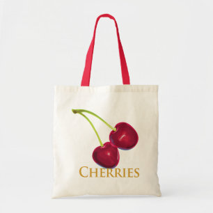 Bolso De Tela Cerezas con los troncos