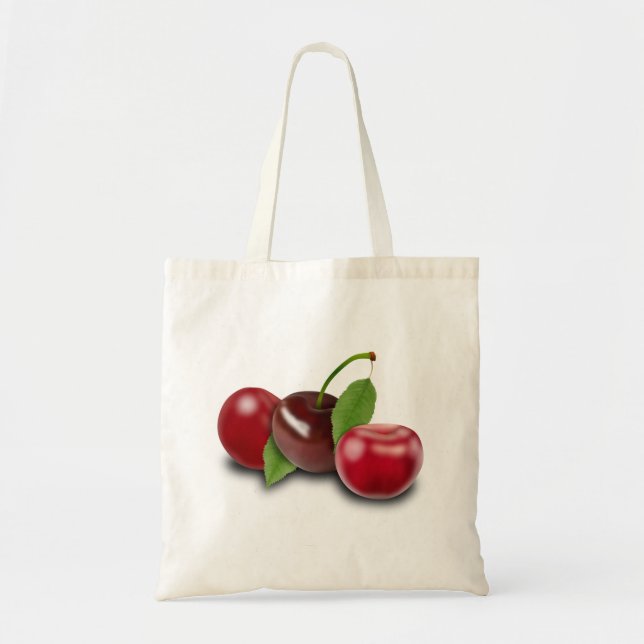 Bolso De Tela Cerezas de cerezas Leaf Morello Vitamina Fruta (Frente)